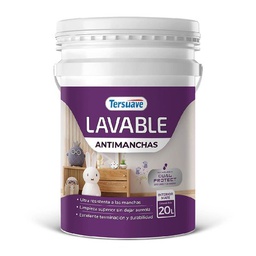 [4589] Lavable Antimanchas Interior Tersuave Blanco Mate 20 L