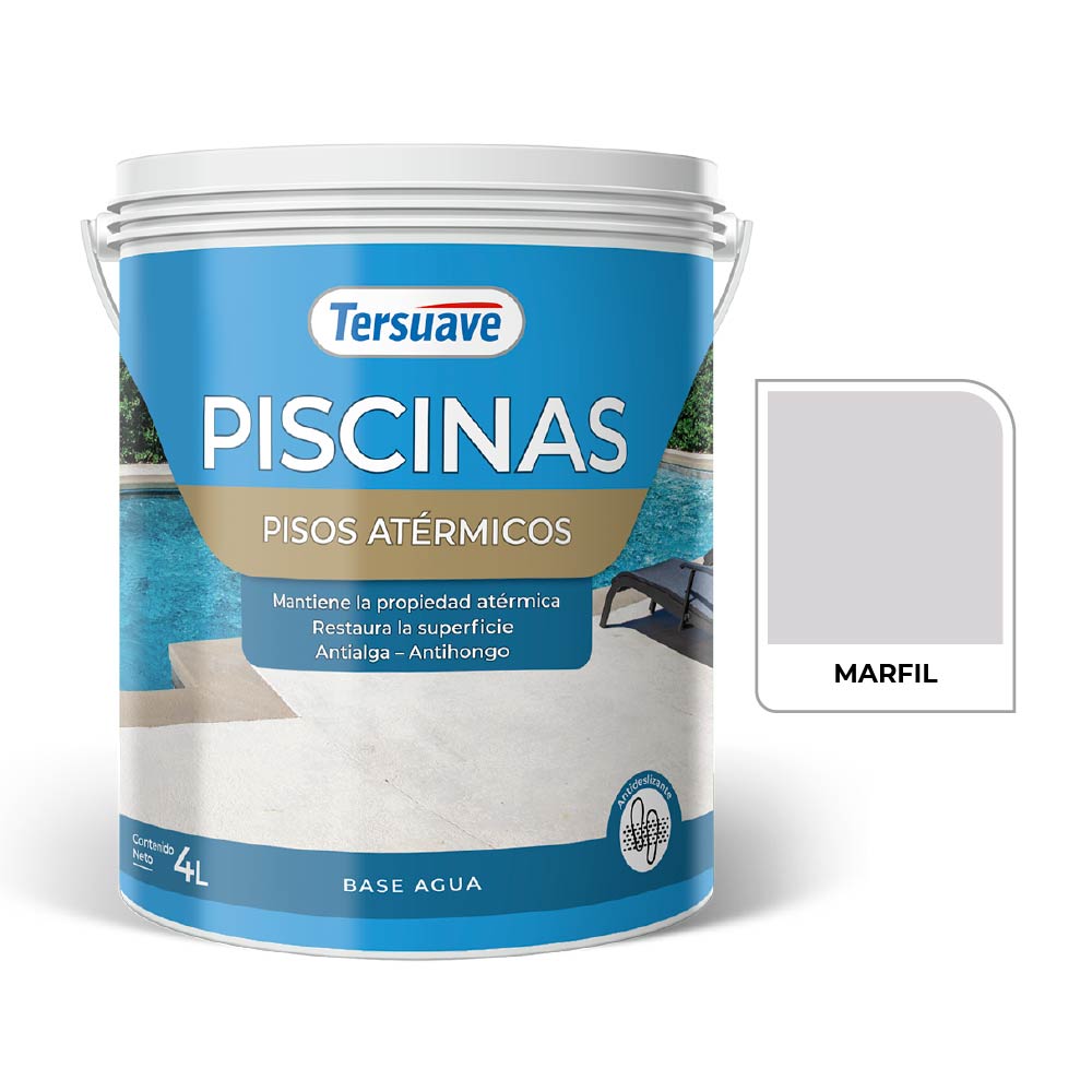 Piso Bordes Atermico Marfil Tersuave 4 L