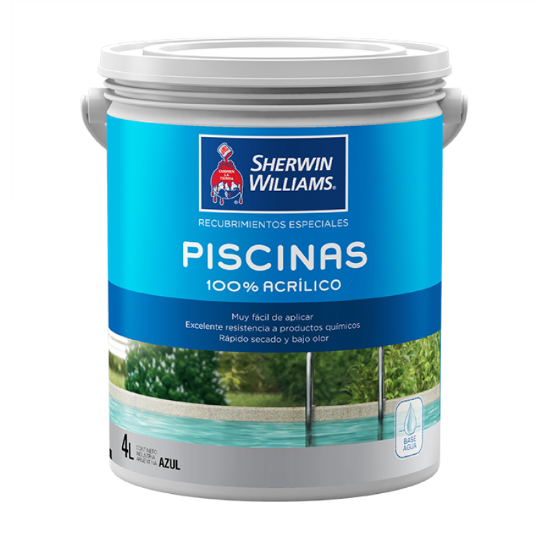 Pileta Sherwin Williams Acuosa Azul 4 L