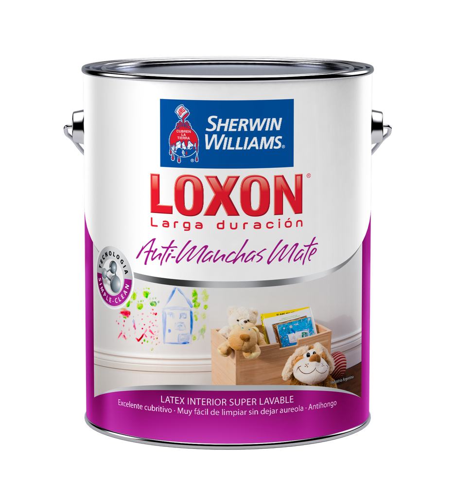 Loxon Latex Interior Antimanchas Blanco Mate 1 L