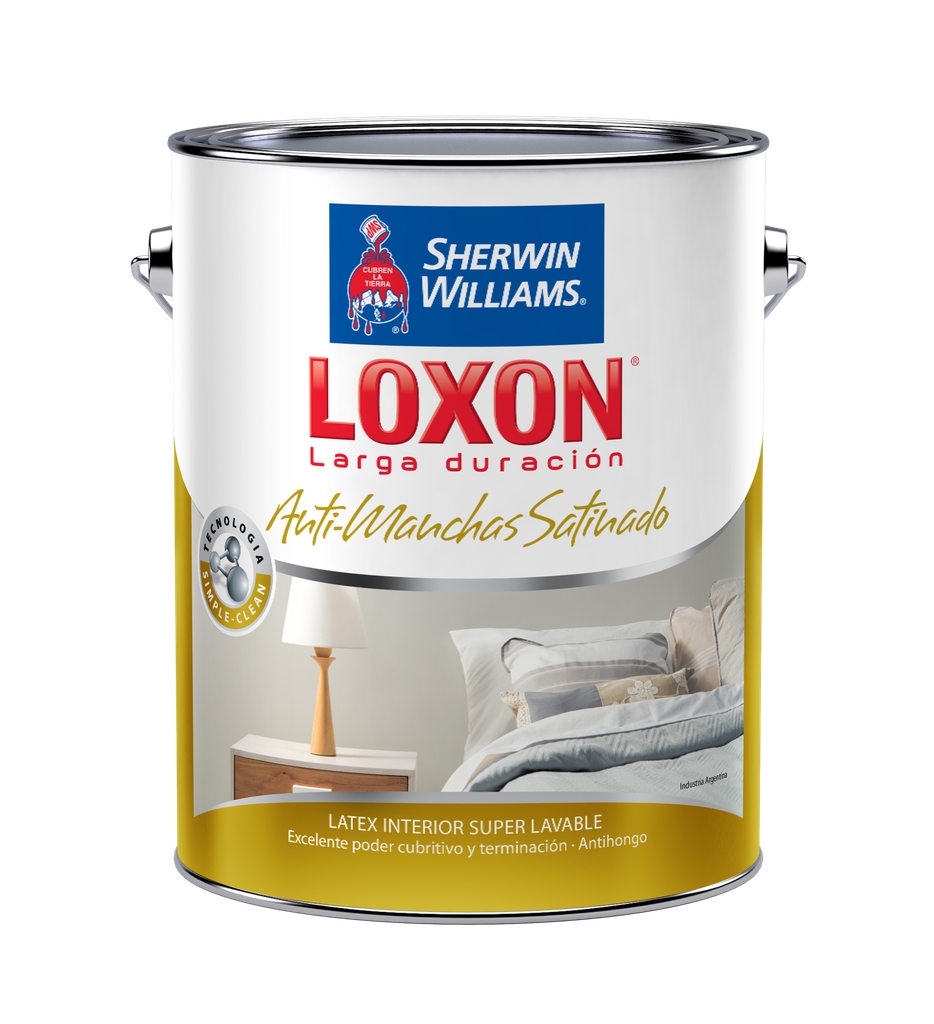 Loxon Latex Interior Antimanchas Blanco Satinado 1 L