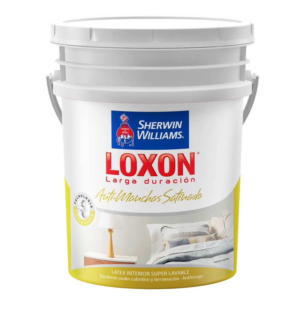 Loxon Latex Interior Antimanchas Blanco Satinado 20 L