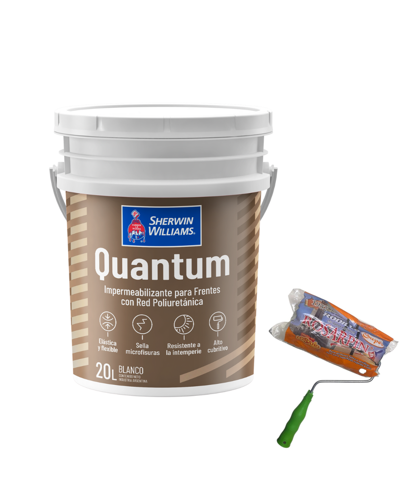 Frentes Imp. Quantum Blanco 20 L + Rodillo Rosarpin de Regalo
