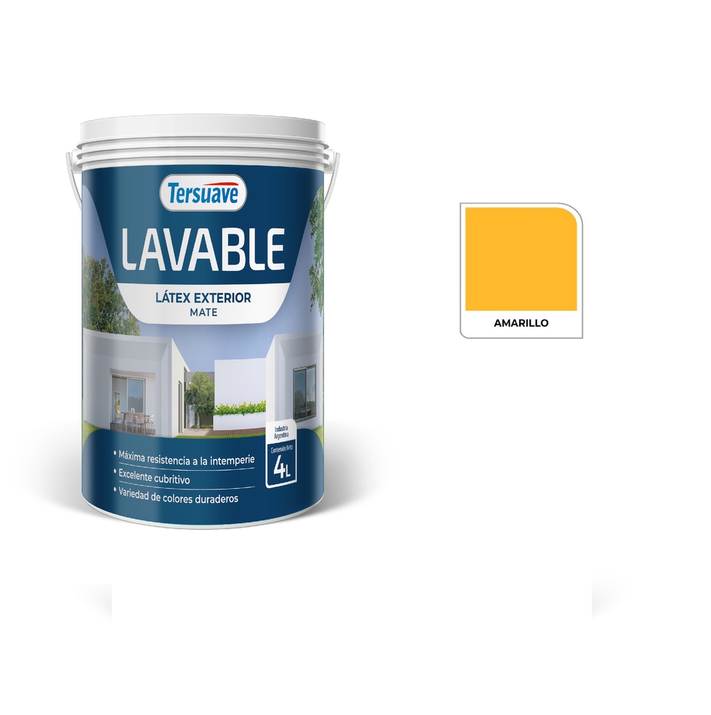 Lavable Latex Exterior Tersuave Amarillo 4 L