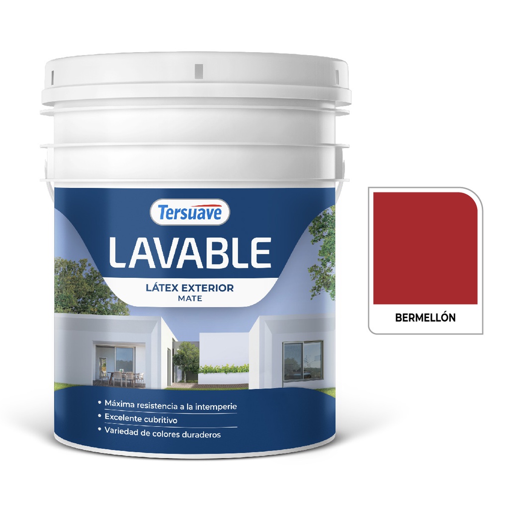 Lavable Latex Exterior Tersuave Bermellon 20 L