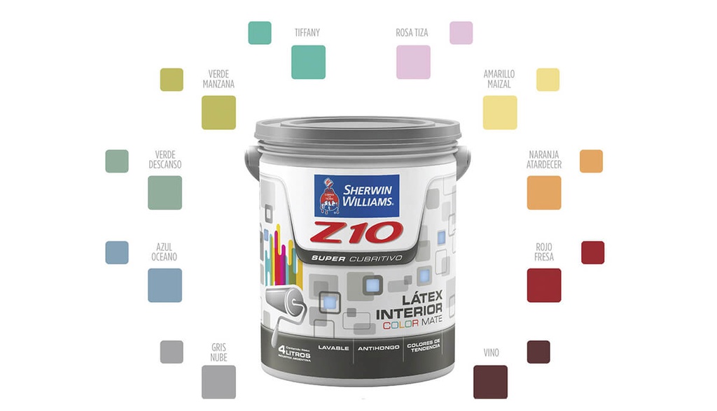 Látex Interior  Sherwin Williams  Z-10 Colores 1 L