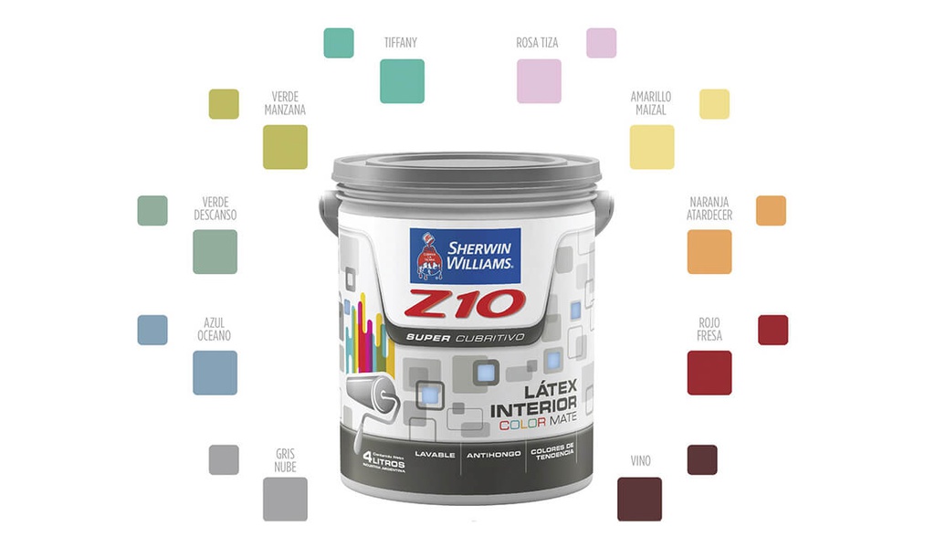 Látex Interior Sherwin Williams Z-10 Colores 4 L