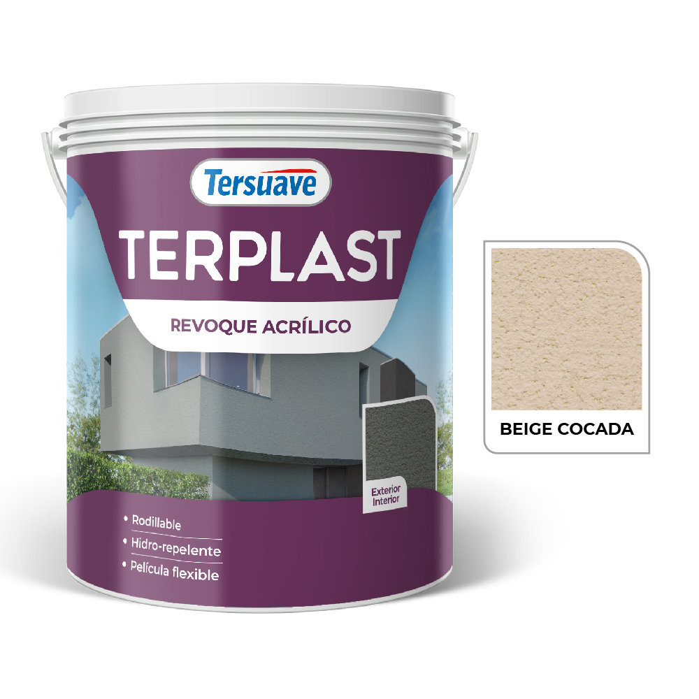 Terplast Revoque Acrilico Beige Cocada 5 KG