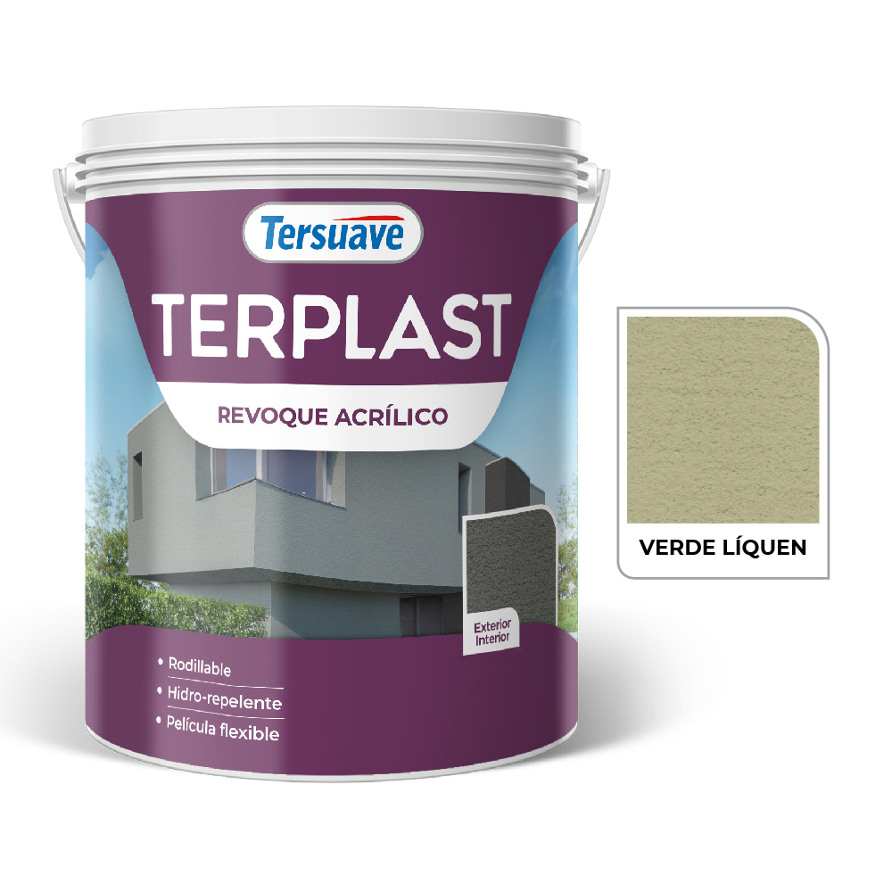 Terplast Revoque Acrilico Verde Liquen 5 KG