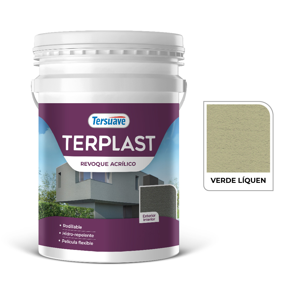 Terplast Revoque Acrilico Verde Liquen 25 KG