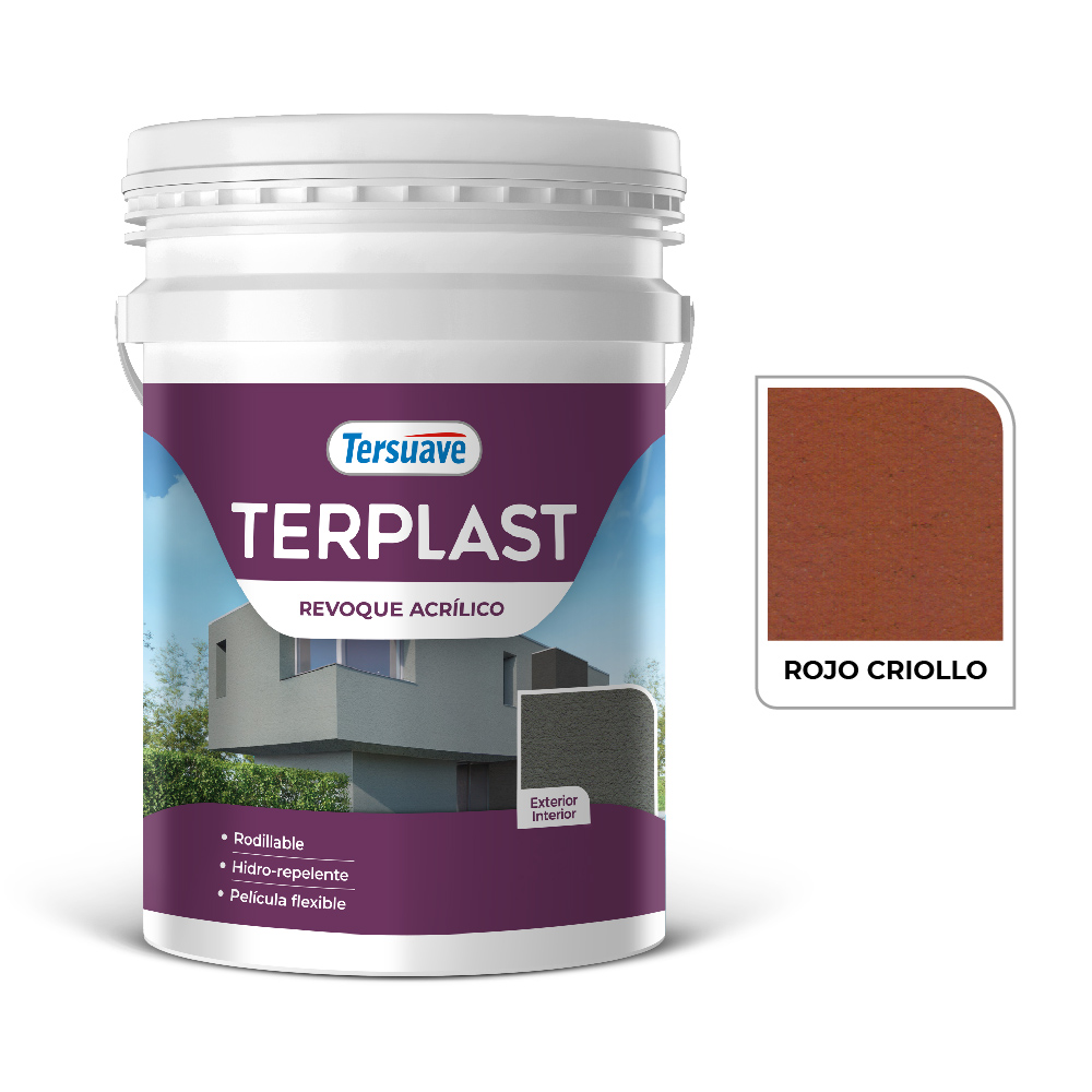 Terplast Revoque Acrilico Rojo Criollo 25 KG