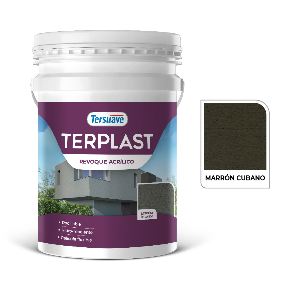 Terplast Revoque Acrilico Marron Cubano 25 KG