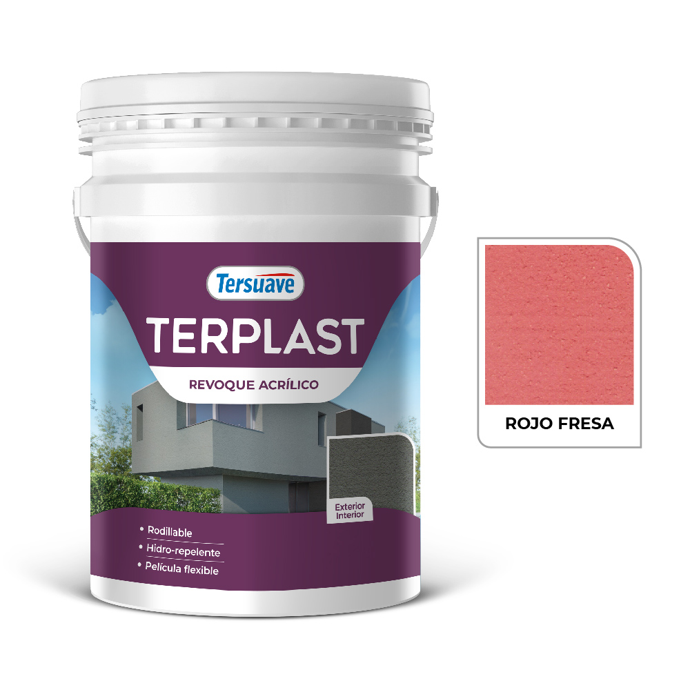 Terplast Revoque Acrilico Rojo Fresa 25 KG