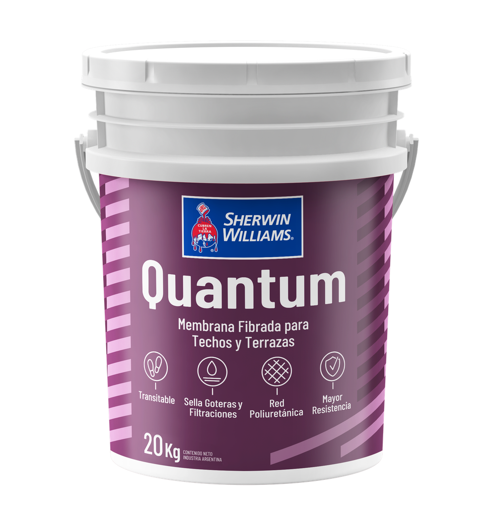 Membrana Liquida Fibrada Quantum Rojo Teja 20 KG