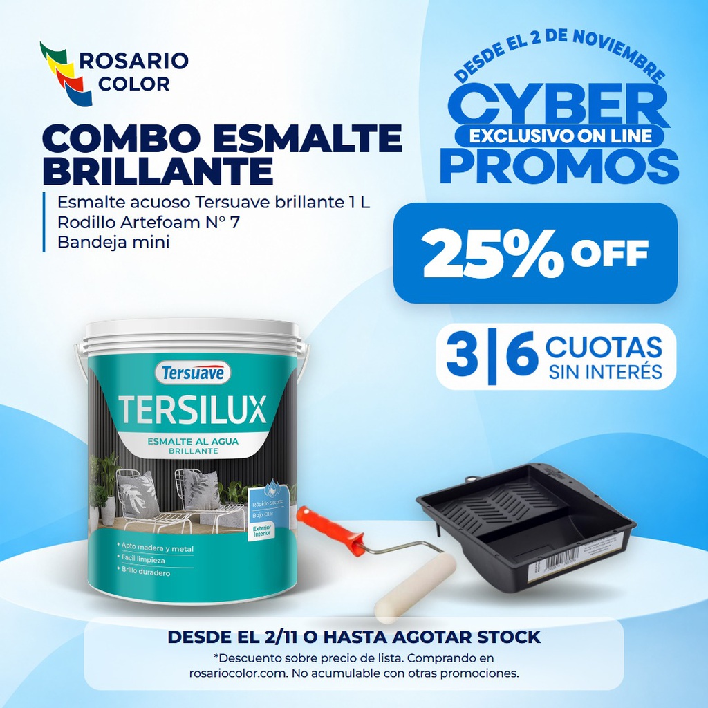 Combo Esmalte Acuoso Brillante Tersuave