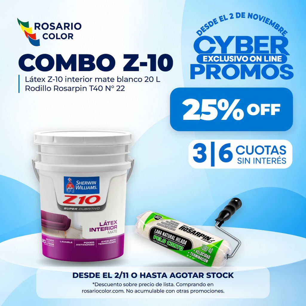 Combo Latex Interior Z10 Sherwin Williams Blanco