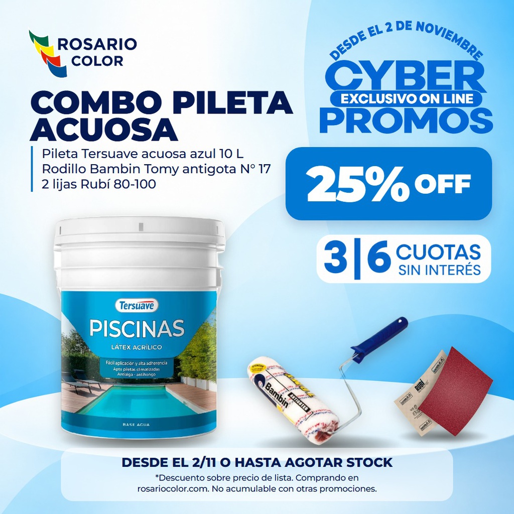 Combo Pileta Tersuave Acuosa