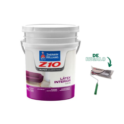 [14028] Latex Interior Z-10 Blanco Mate 20 L + Rodillo Lana de 18cm de regalo