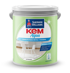 [32733] Esmalte Kem Aqua Blanco Satinado  4 L Sherwin Williams
