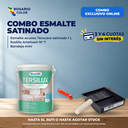 Combo Esmalte Acuoso Satinado